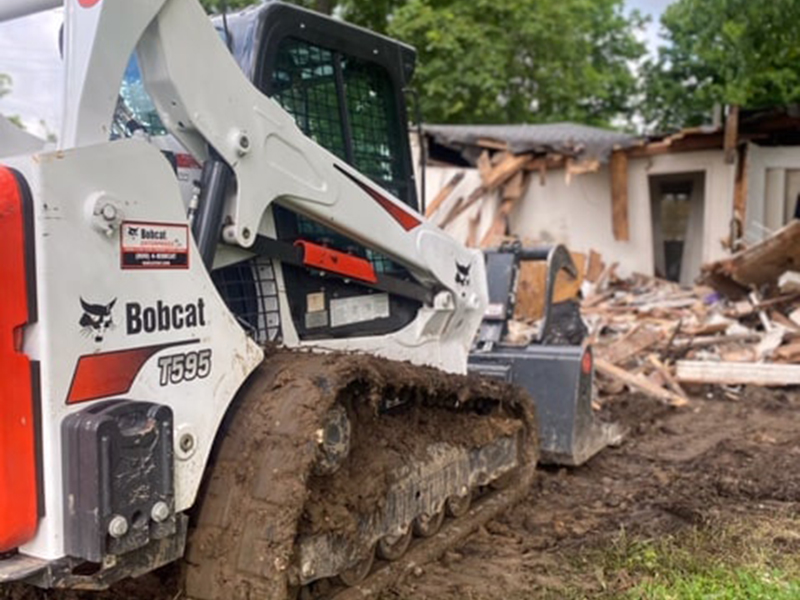 Demolishing a shed